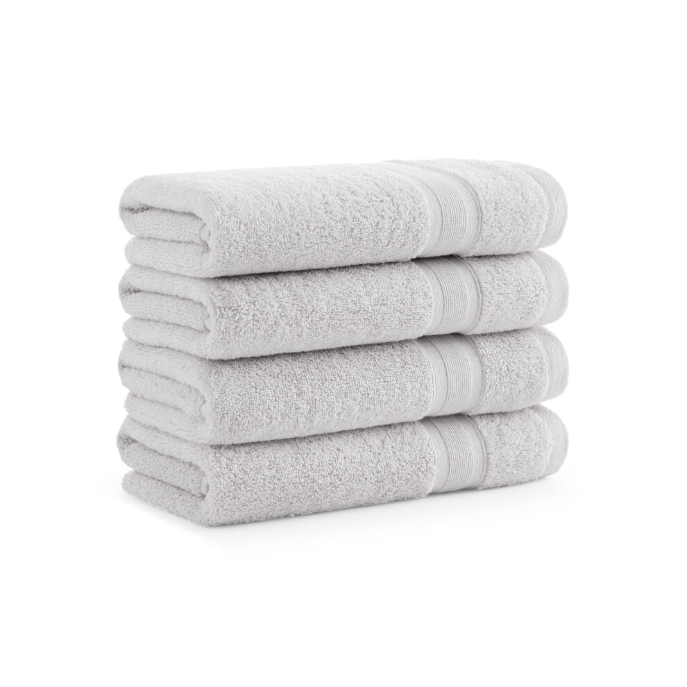 Aston & Arden Solid Turkish Hand Towels - Set of 4 - Extra Soft & Plush with Finest Long-Staple Aegean Cotton 600 GSM Luxury Towel for Spa Hot-image-OPC-PFSTT2P-NEW