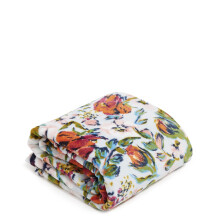 Vera Bradley Women's Fleece Plush Throw Blanket Sea Air Floral 80 X 50
