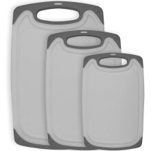 HOMWE Snijplanken voor de keuken - Snijplanken 3-pack met verschillende maten en antisliphandgrepen - Omkeerbare grote snijplankenset - Unieke cadeau