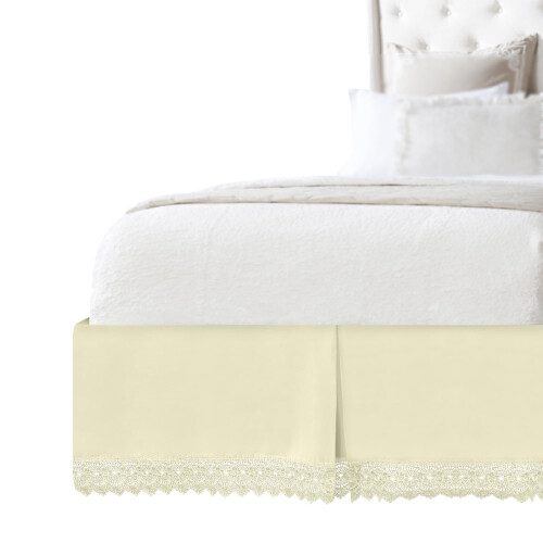 Elegant Comfort Narina Collection Lace Lace Bed Jirt 15 pouces Drop 1500 Couges Couges de qualite egyptienne Design sophistique pour un look vint 1