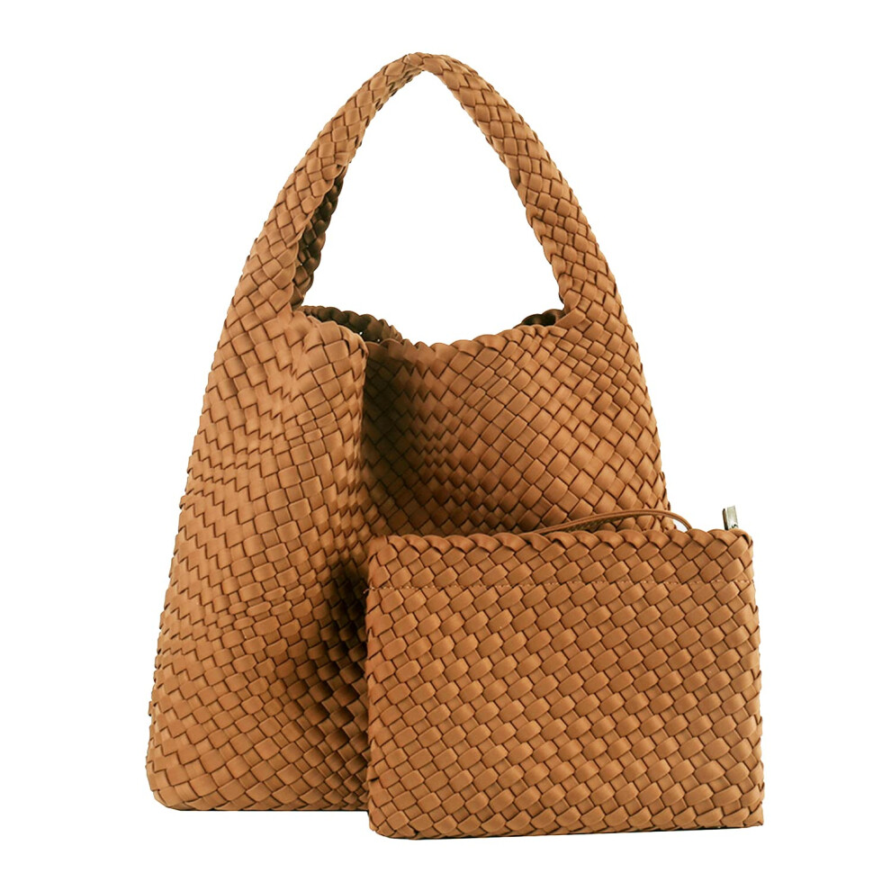 Modische Gewebte Geldb Rse F R Damen, Schultertasche Mit Henkel Oben, Neopren, Hobo-Tragetasche, Retro-Handgelenktasche, Reisehandtasche, Arbeit,-image