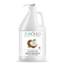 PUROLEO Fraktioniertes Kokosnussl 128 Fl Oz/3784 ML (verpackt in Kanada) 100 % natrliche und geruchlose Feuchtigkeitscreme und Trgerl l Haar Haut
