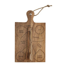 MUD PIE Square Mini Barcuterie Board 11 1/2 """" x 6 3/4 """" | szczypce 7 """"