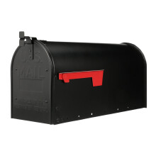 Arkitektoniska brevldor Admiral Aluminium Post Mount Bailbox Compatibility Code B ADM16BAM Texturerad svart stor kapacitet