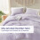 Ensemble de Couette Codi Lavande Violet Boho pour Filles, Design Pompon Esthétique, Literie Douce en Microfibre 3