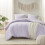Ensemble de Couette Codi Lavande Violet Boho pour Filles, Design Pompon Esthétique, Literie Douce en Microfibre 2
