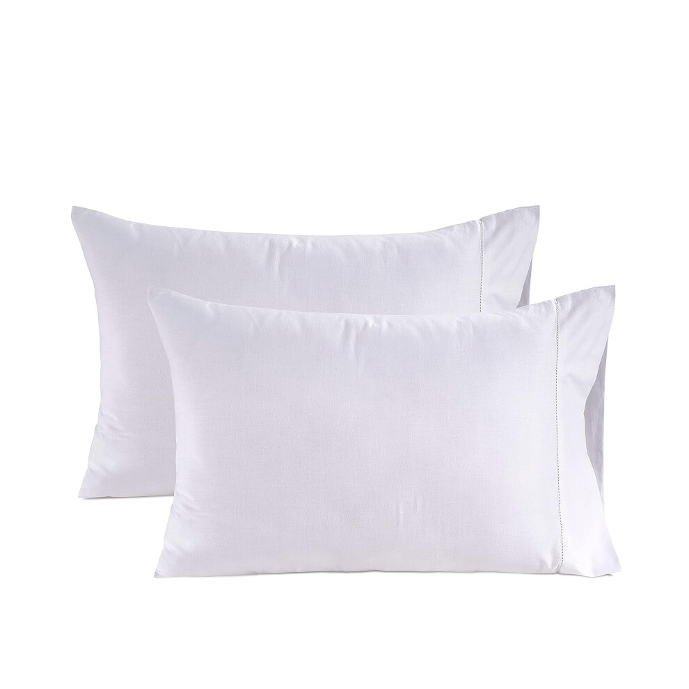 Lot de 2 housses de coussin LANE LINEN pour lit king size, 100 % satin de coton   gyptien, doux, frais et lisse, 1  000 fils au pouce carr   - Argent
