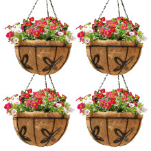 Cestos de Metal Suspensos para Plantas de 14 Polegadas - 4 Pacotes