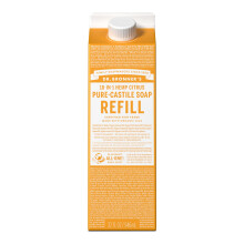 Dr. Bronner's - Pure-Castili?vloeibare zeep navulling 82% minder plastic per liter Gemaakt met biologische oli? 18-in-1 gebruik voor gezicht Lichaam