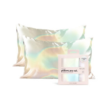 Kitsch Satin Pillowcase with Zipper for Hair and Skin Queen Size Softer Than Silk Pillow Cases 2 Pack Cooling Pillow Covers Machine Washable Satin