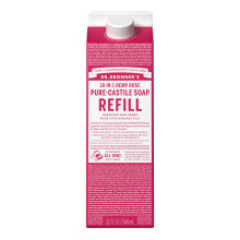Dr. Bronner's - Ricarica di Sapone Liquido Pure-Castile, 82% Meno Plastica per Quarto, Fatto con Oli Biologici, 18-in-1 Us