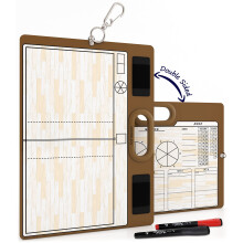 Volleyball Whiteboard för Tränare 15x10.5 Tum Rotation Wheel Coaching Utrustning Med 2 Whiteboard Pennor