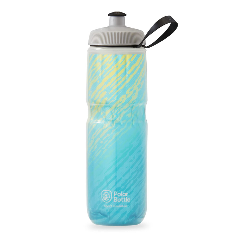Polar Bottle - Sport Insulated 24oz Nimbus  Seaside Blue & Yellow - Leak Proof Water Bottles Keep Water Cooler 2x Longer than a Regular Reusable Water