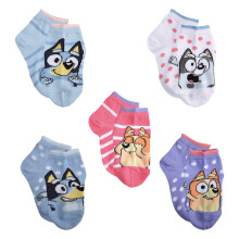 Calzini Corti Blu di Bluey per Bambini, Blu Chiaro (5 Pezzi), Taglia Piccola USA