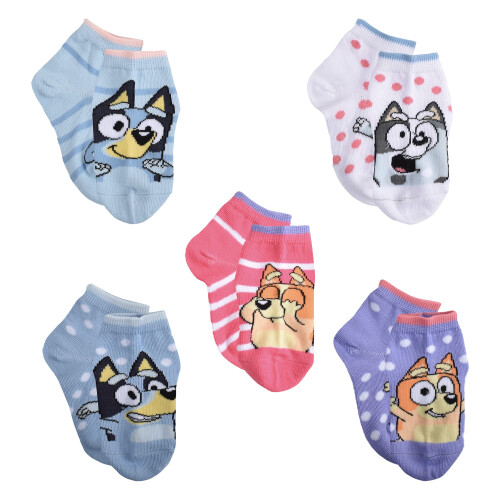 Bluey Bluey Αγόρια Παιδικά Κοντά Κάλτσες, Γαλάζιο (5 Πακέτο), Μικρό US