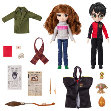 Wizarding World Harry Potter Set regalo di bambole e accessori Harry Potter e Hermione Granger da 8 pollici, oltre 20 pezzi, giocattoli per bambi
