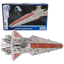 4D-bygg Venator-klass Star Destroyer Deluxe 3D-modellbyggsats av Spin Master Games – 27-tums display med lim och stativ