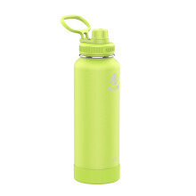 Takeya Actives 40 oz vakuumisolierte Edelstahl-Wasserflasche mit Ausgussdeckel, Premium-Qualit   t, Zitronengr   n