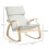 Homcom HOMCOM Comfortable Relax Rocking Chair with High Back, Cream White 2