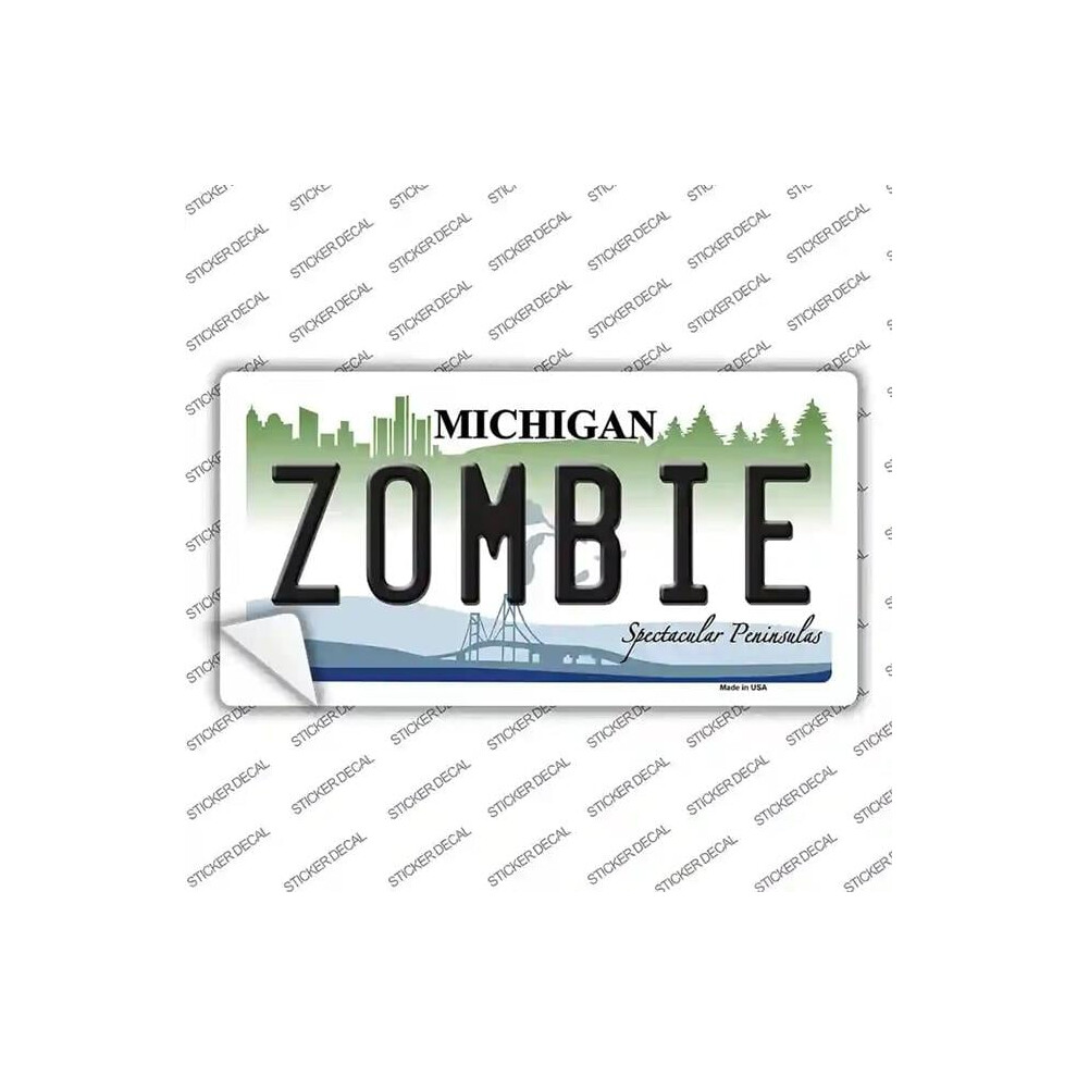 Smart Blonde Lp-6702S-L Zombie Michigan Novelty Sticker Decal - Large 792636326172