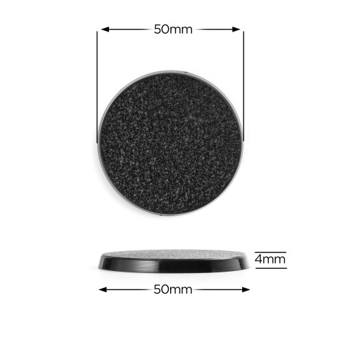 Bases redondas de plstico texturizado EasyPegs 50 mm ou jogos de mesa Wargames de 1,96 polegadas 100 contagens 2