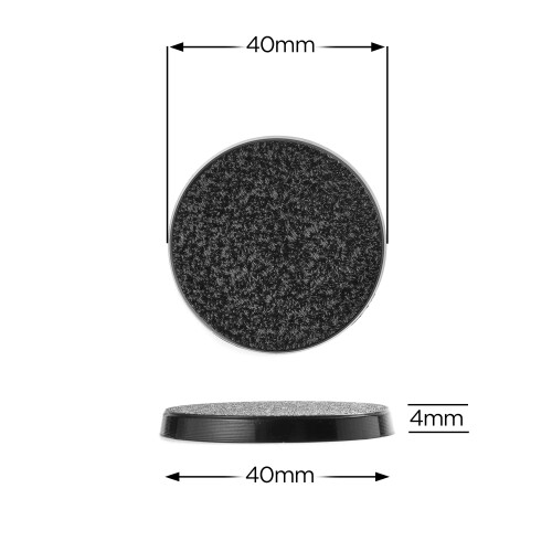 Bases redondas de plstico texturizado EasyPegs 40 mm ou jogos de mesa Wargames de 1,57 polegadas 100 contagens 2