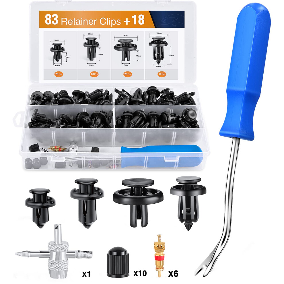 Gooacc Bumper&Splash Shield Retainer Metal Insert Clips Assortment Kit For Acura Honda 91503-Sz3-003 91503-Sz5-003 91506-S9a-003 Toyota Fender Liner 9 840323901833