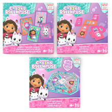 Gabbys Dollhouse 3 Game Bundle Gift Set Pop-Up Game Dominoes Jumbo Playing Cards Gabbys Dollhouse Toys Kids Games for Preschoolers i alderen 4 og