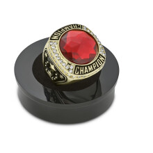 Express Medals Champion Gold Color Trophy Inel cu Crimson Red Synthetic Center Stone Award Premiu cadou Fantasy cu lan? de gt ?i inele de campio