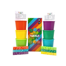 Regal Games - Farkle Fiesta klassiskt trningsspel med 6 frgade trningsset 6 bekvma trningskoppar fr ltt skakning & 20 pongblad - Roligt f