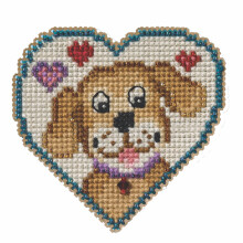 Mill Hill Puppy Love kralen geteld kruissteek ornamentpakket 2023 lenteboeket MH182315