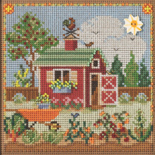 Kit punto croce con perline Mill Hill Potting Shed, bottoni e perline, serie primavera 2023 MH142313