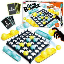 Bounce Ball Game with Family Adults Teens and Children Connect Ball Board Games Table Game Toys with 9 Cards with Different Patterns 16 Balls and 1 Ga