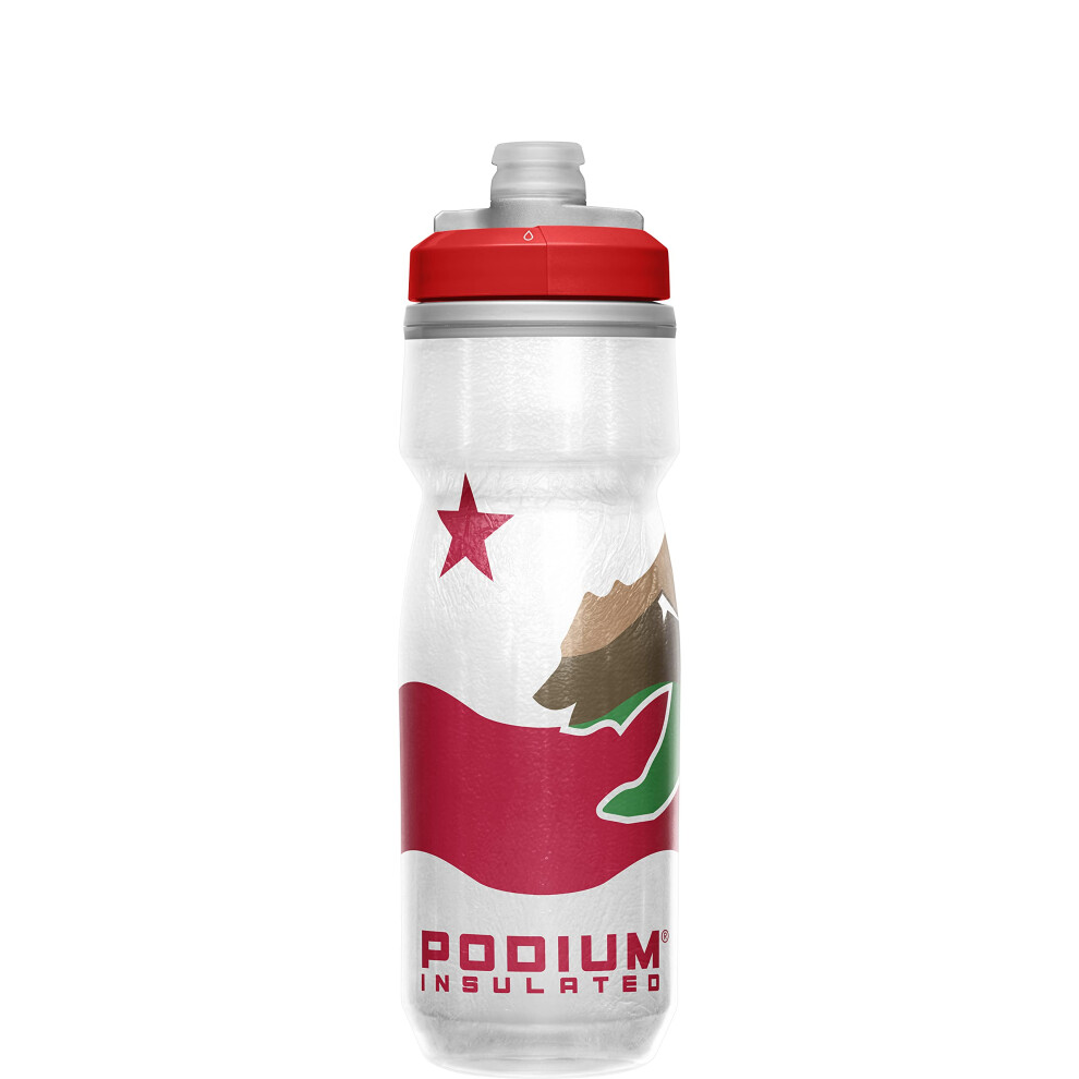 CamelBak Podium Chill Insulated Bike Water Bottle - Easy Squeeze Bottle - Fits Most Bike Cages - 21oz  California-image-OPC-PGBT5XM-NEW