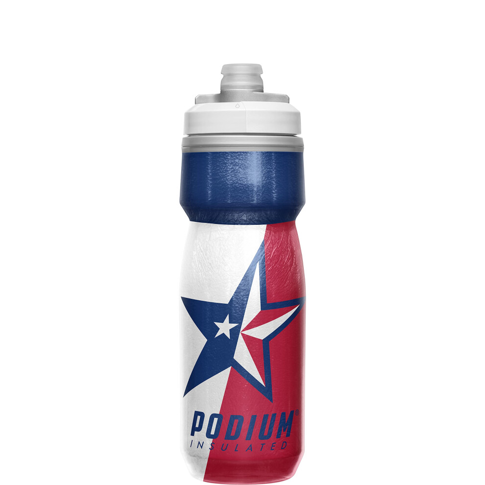 Camelbak Podium Chill - Bottiglia Di Acqua Isolata Per Bicicletta, Facile Da Spremere, Adatta Alla Maggior Parte Delle Gabbie Da Bicicletta, 21 Once, Texas-image