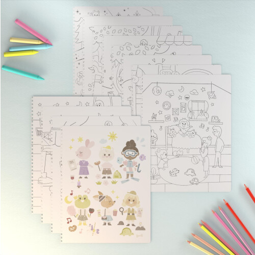 Sticker & Coloring Book με 500+ Αυτοκόλλητα για Παιδιά & 12 Σελίδες Χρωματισμού 2