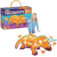 Peaceable Kingdom gigantische vloerpuzzels met uniek leuke stukjes voor kinderen vanaf 3 jaar Cadeaus voor jongens en meisjes - Triceratops