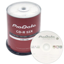 PioData CD-R 52X 700MB Logo Top Supporti Registrabili - Scatola da 100 CD vergini con supporto per torta per masterizzare musica Dischi CD scrivi