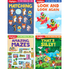 Highlights My First Puzzle Fun 2024 Libri Puzzle per Bambini 3-6 Anni, Set di 4 Libri