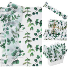 Bolsome 100 Sheets 20 * 14 Inches Eucalyptus Tissue Paper Greenery Botanical Gift Wrapping Tissue Boho Herb Decor Spring Wrapping Tissue for Gift Bag