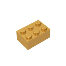 Klasszikus tmeges tglablokk 2x3 100 darabos aranytgla 2x3 kompatibilis a Lego alkatrszekkel s darabokkal 3002 Creative Play Set - kompatibilis a