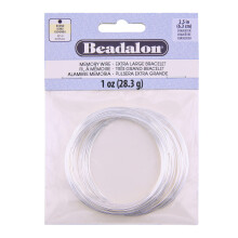Beadalon Carbon Steel Memory Wire Rund X-Large Armb?nd S?lvbelagt 1 oz ca. 62 spoler