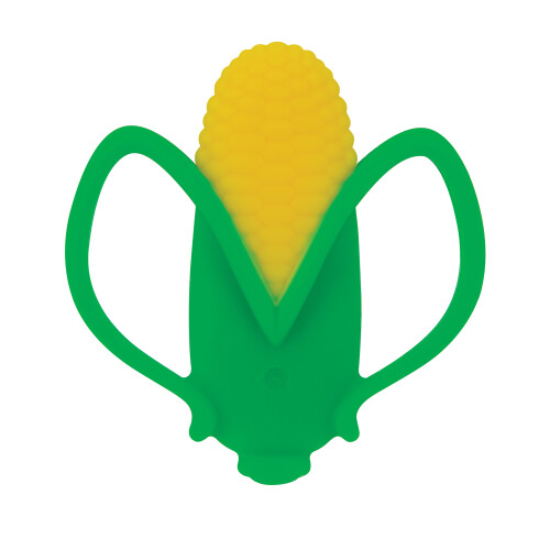Nuby Nuby Veggie Teether for Teething Relief - Soft Baby Teething Toy - 3+ Months - Corn 2