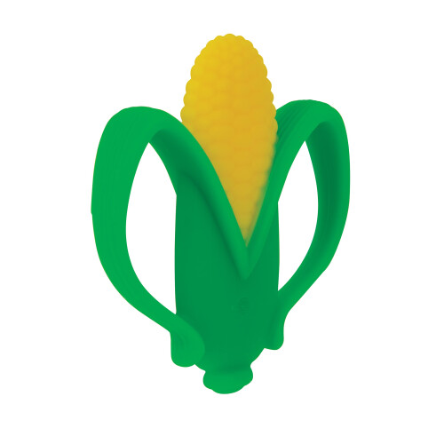 Nuby Nuby Veggie Teether for Teething Relief - Soft Baby Teething Toy - 3+ Months - Corn 1