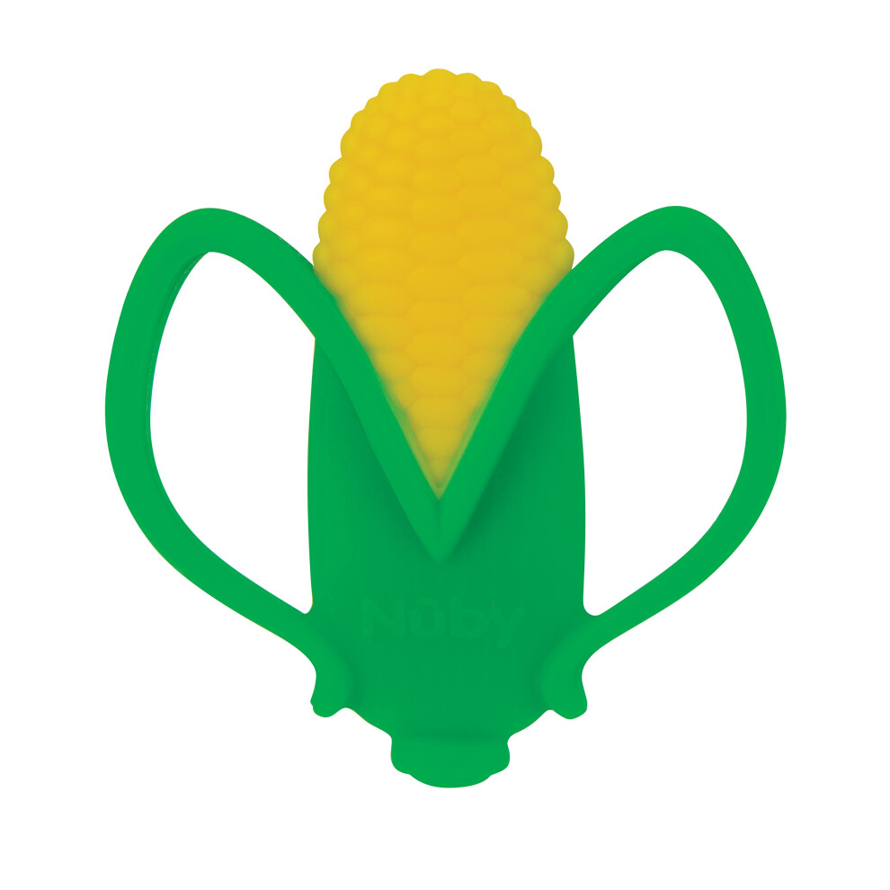 Veggie Teether For Teething Relief - Soft Baby Teething Toy - 3+ Months - Corn Nuby