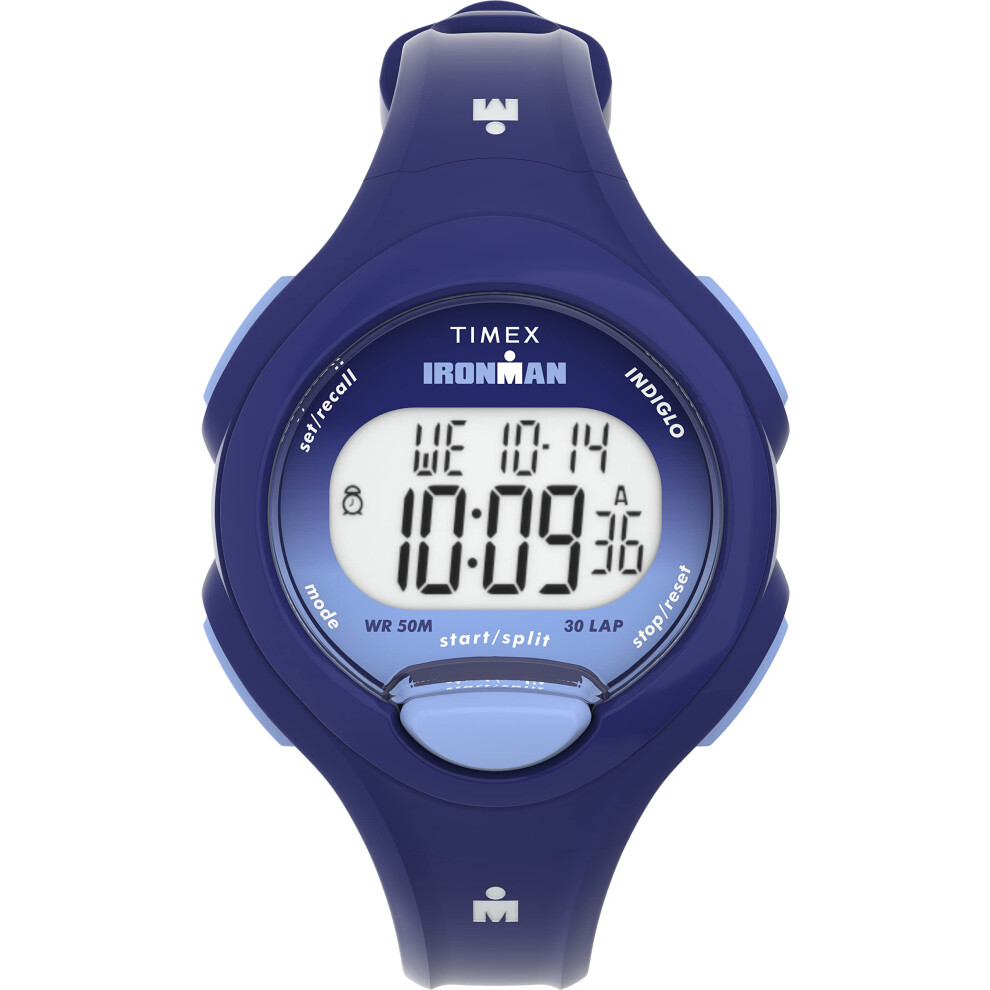 Timex Women's Ironman Triathlon Essential 34mm Watch - Blue Strap Digital Dial Blue Case