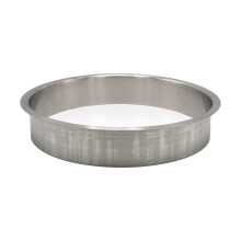 Passacavi per rifiuti Outwater in acciaio inossidabile lucidato 304 da 10"""" (diametro nominale) x 2"""" di altezza per scivoli per rifiuti inseriti
