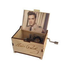 TheLaser'sEdge Elvis Presley Mini Music Box with Cant Help Falling in Love Gifts for Women Men Birthday Christmas Mothers Day Anniversary
