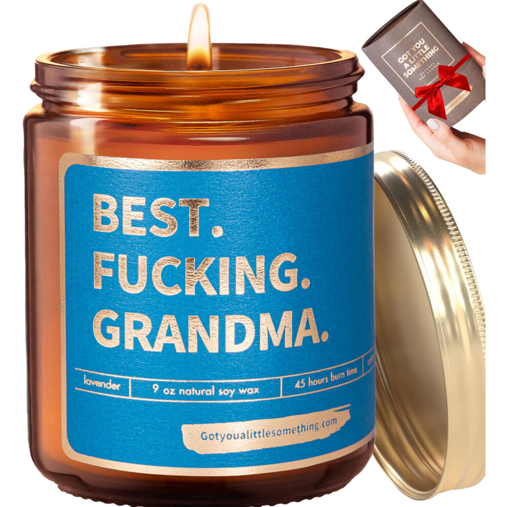 Funny Lavender Scented Candle for Grandma | Self-Care Gifts for Grandma from Granddaughter  Grandson  Grandkids  Grandchild | Birthday Gift for Grandm-image-OPC-PFR86FK-NEW
