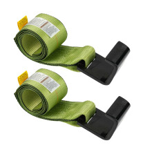 Produkty MyTee (2 paczki) 4 ""x 5 'Roll Off Contener Green Winch Pasp z duzym plaskim haczykiem dla ciezarwki z obciazeniem 5 400 funtw Limit ob